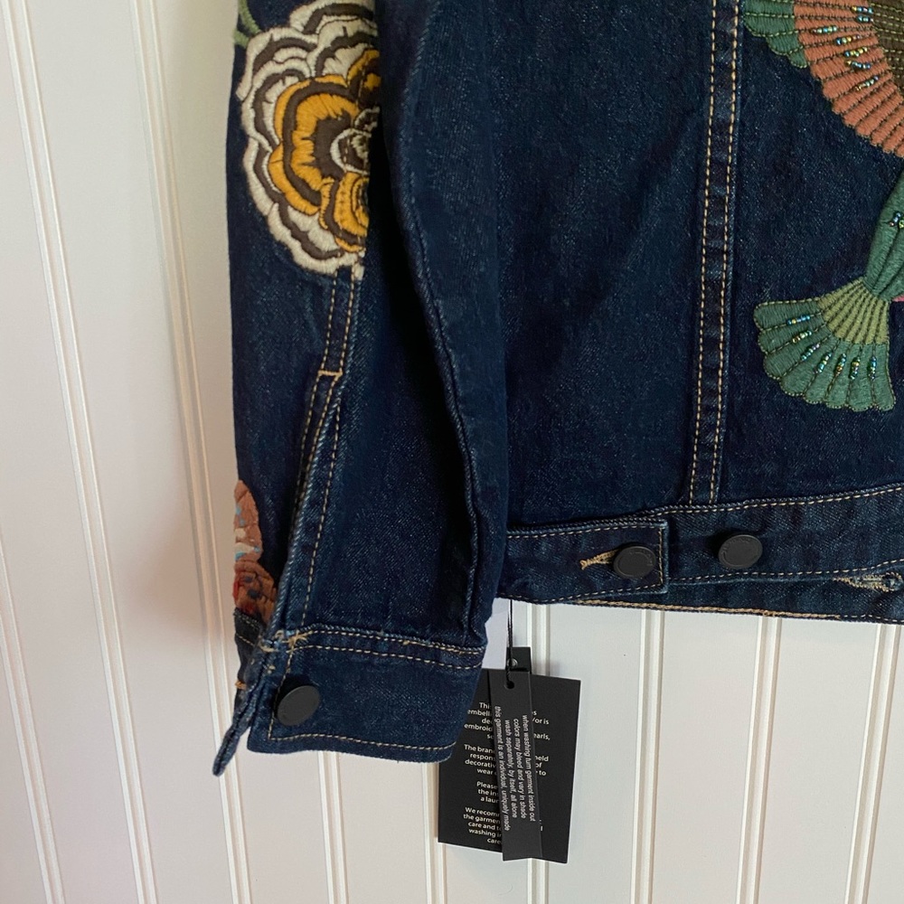 [BLANKNYC] embroidered denim jacket SIZE XS - Picture 12 of 15